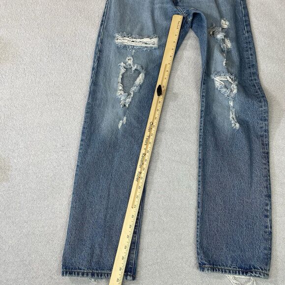 Levi's 501 Big E Straight Leg Premium Jeans Women’s 29 x 32 Destroyed Selvedge - Picture 15 of 16